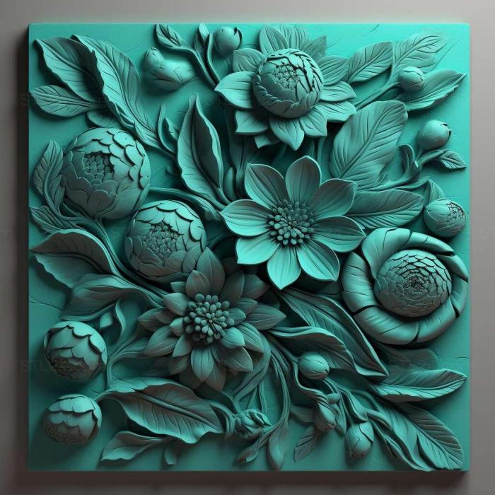 Patterns and decorations (teal 1, PATTERN_2261) 3D models for cnc